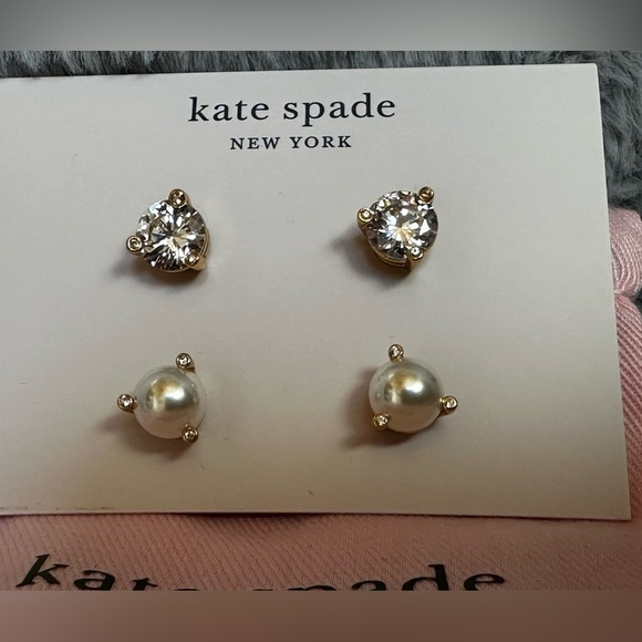 NEW Kate Spade Set of Two Stud Earrings - Picture 2 of 2